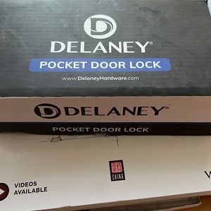 Delaney pocket door lock